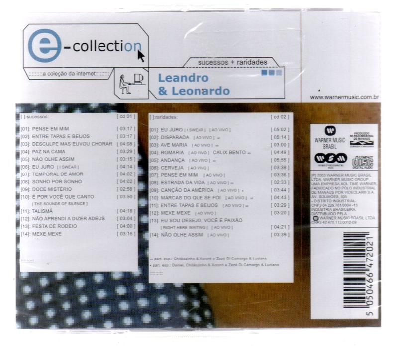 洋楽 boards of  CD Cd leandro e leonardo: e-collection - WARNER MUSIC BRASIL LTDA